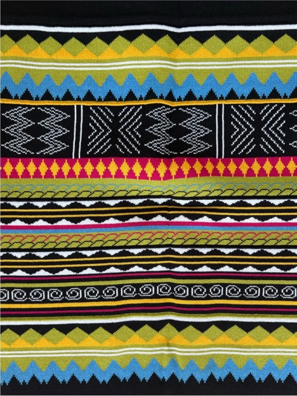 Forever 21 Black Mini Skirt with Multicolor Tribal Stripes - Picture 4 of 5